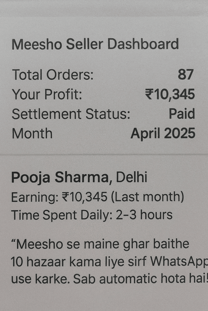 Meesho earning dashboard