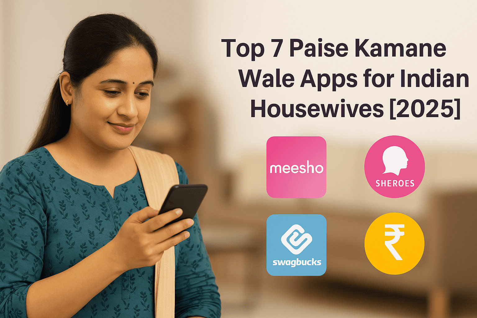 Top 7 Paise Kamane Wale Apps for Indian Housewives Without Investment [2025]